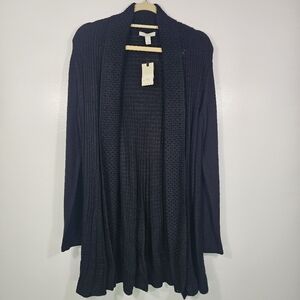 Dana Buchman Black Open-Front Cardigan
